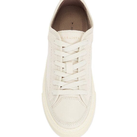 All Saints Milla Sneaker Leather Low Top in Cream Size 9 - Picture 5 of 8